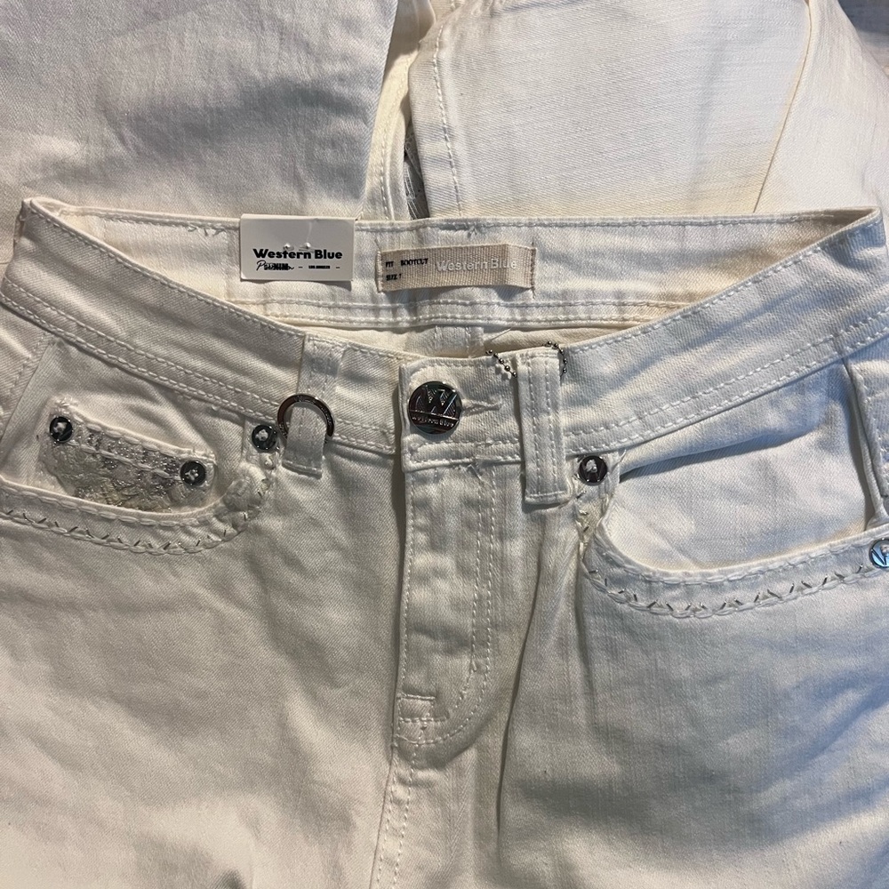 Women's White Boot Cut Jeans